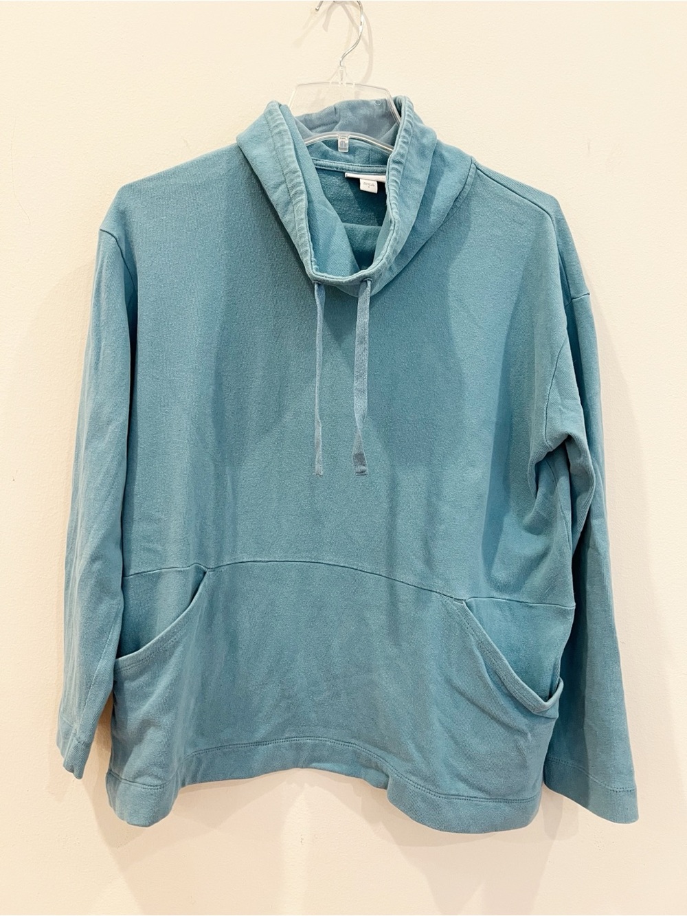 J Jill Pure Jill Sweatshirt Top Women Small Soft Touch Cotton Cowl Neck Pullover